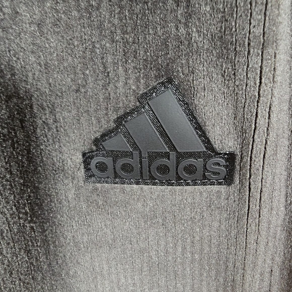 NWT adidas Women's Tiro3-Stripes Velour Flared Leggings Ribbed Dark Grey Size L - Picture 8 of 12
